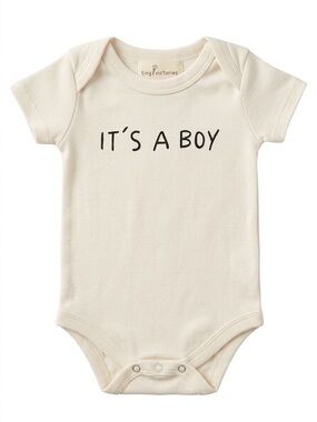 Tiny Victories "It's A Boy" Organic Cotton Bodysuit